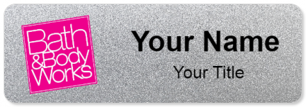 Custom name badges for Bath and Body Works