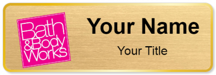Custom name badges for Bath and Body Works