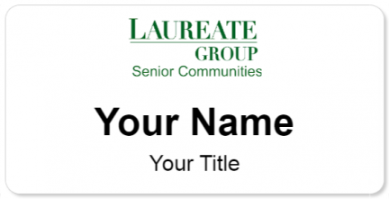 Custom name badges for Laureate Group Senior Communities