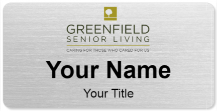Custom name badges for Greenfield Senior Living