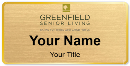 Custom name badges for Greenfield Senior Living