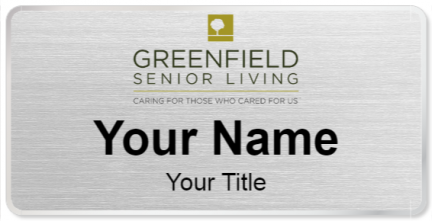 Custom name badges for Greenfield Senior Living