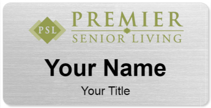 Custom name badges for Premier Senior Living