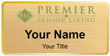 Custom name badges for Premier Senior Living