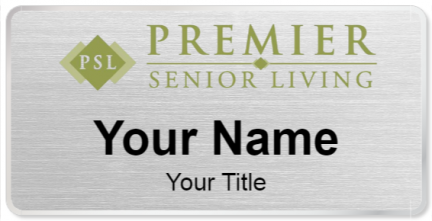 Custom name badges for Premier Senior Living