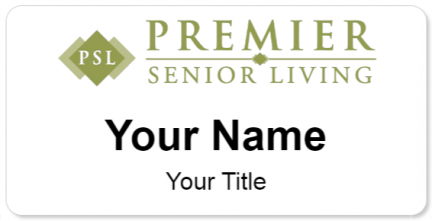 Custom name badges for Premier Senior Living