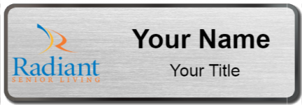 Custom name badges for Radiant Senior Living