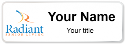 Custom name badges for Radiant Senior Living