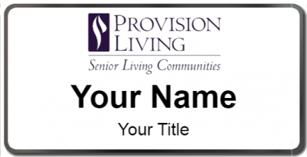 Custom name badges for Provision Living
