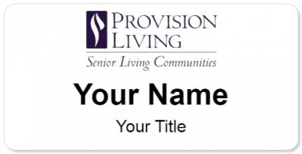 Custom name badges for Provision Living