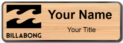 Custom name badges for Billabong