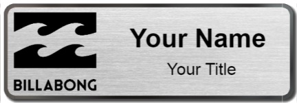 Custom name badges for Billabong