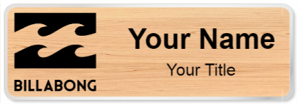 Custom name badges for Billabong