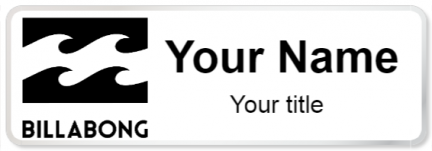 Custom name badges for Billabong
