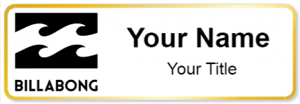 Custom name badges for Billabong