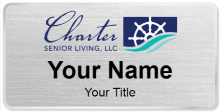 Custom name badges for Charter Senior Living