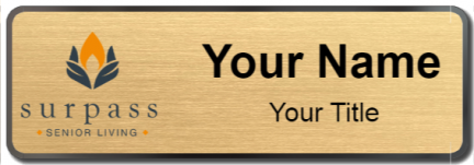 Custom name badges for Surpass Senior Living