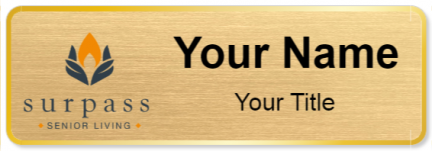 Custom name badges for Surpass Senior Living