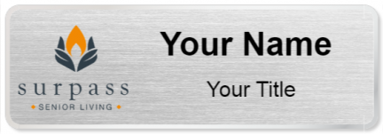 Custom name badges for Surpass Senior Living
