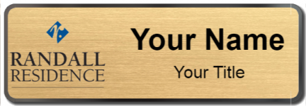 Custom name badges for Randall Residence