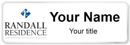 Custom name badges for Randall Residence