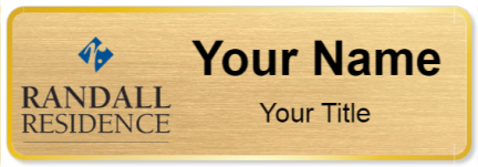 Custom name badges for Randall Residence