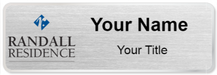 Custom name badges for Randall Residence