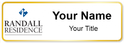 Custom name badges for Randall Residence