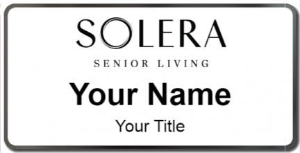 Custom name badges for Solera Senior Living