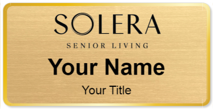 Custom name badges for Solera Senior Living