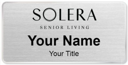 Custom name badges for Solera Senior Living