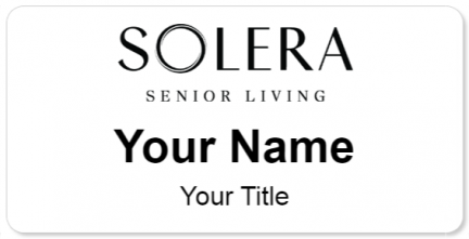 Custom name badges for Solera Senior Living