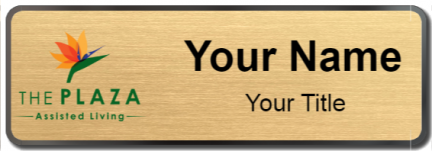 Custom name badges for Plaza Assisted Living