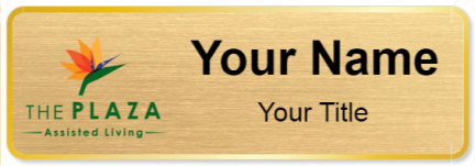 Custom name badges for Plaza Assisted Living