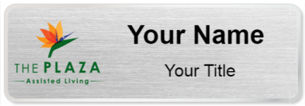 Custom name badges for Plaza Assisted Living