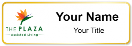 Custom name badges for Plaza Assisted Living