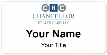 Custom name badges for Chancellor Health Care