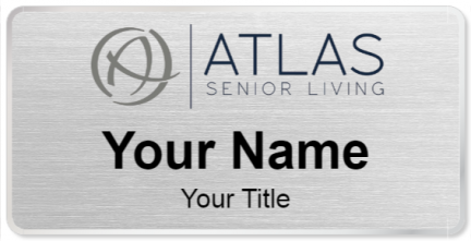 Custom name badges for Atlas Senior Living