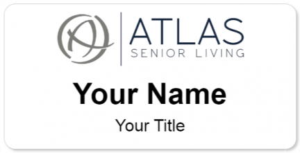 Custom name badges for Atlas Senior Living