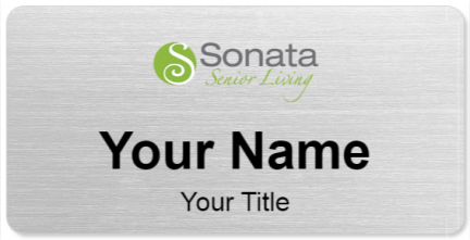 Custom name badges for Sonata Senior Living