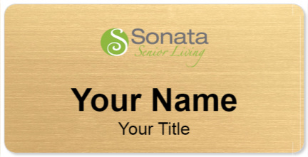 Custom name badges for Sonata Senior Living