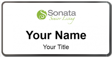 Custom name badges for Sonata Senior Living