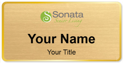 Custom name badges for Sonata Senior Living