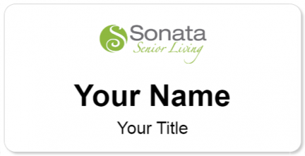 Custom name badges for Sonata Senior Living
