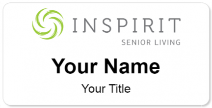 Custom name badges for Inspirit Senior Living