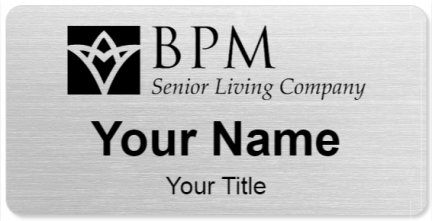 Custom name badges for BPM Senior Living