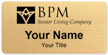 Custom name badges for BPM Senior Living