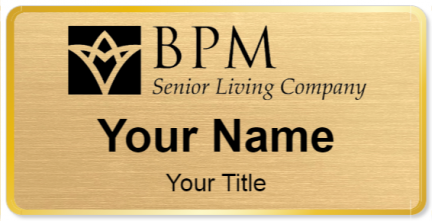 Custom name badges for BPM Senior Living