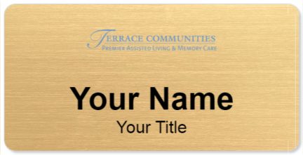 Custom name badges for Terrace Communities