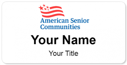Custom name badges for American Senior Communities